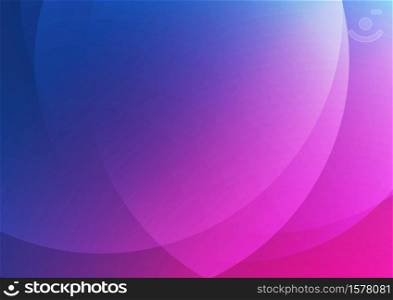 Abstract blue and pink gradient circle shape smooth light background. Vector illustration
