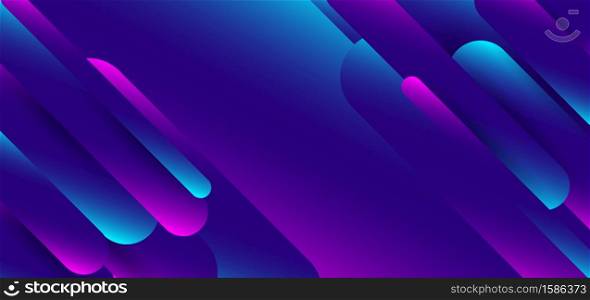 Abstract blue and pink gradient shapes rounded line background. Vector illustration