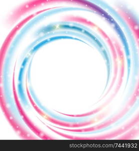 Abstract Blue and Pink Wave on Background. Vector Illustration. EPS10. Abstract Blue and Pink Wave on Background. Vector Illustration.