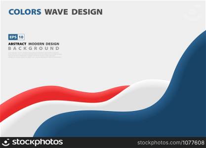 Abstract blue and red contrast wavy business design template background. Use for headline, ad, poster, artwork, template design. illustration vector eps10