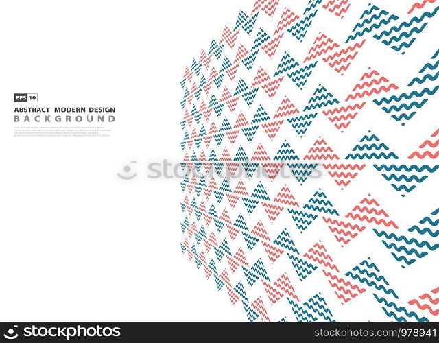Abstract blue and red triangle modern design of minimal artwork template design. Use for poster, artwork, print, cover design. illustration vector eps10