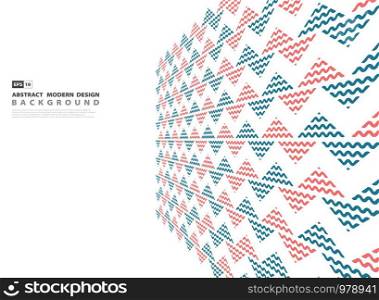 Abstract blue and red triangle modern design of minimal artwork template design. Use for poster, artwork, print, cover design. illustration vector eps10