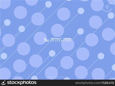 Abstract blue and violet circle dot pattern with lines design artwork background. Decorate for ad, poster, artwork, templat design, print. illustration vector eps10