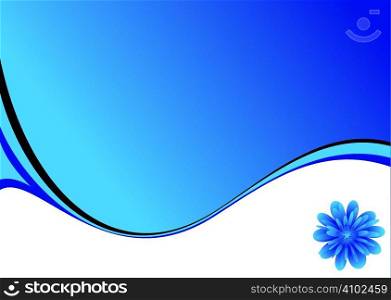 abstract blue and white background with a floral theme