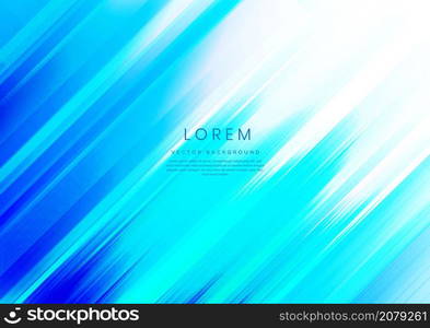 Abstract blue and white diagonal lines background. You can use for ad, poster, template, business presentation. Vector illustration