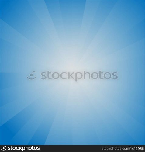 Abstract blue and white starburst background. Vector illustration