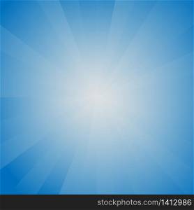 Abstract blue and white starburst background. Vector illustration