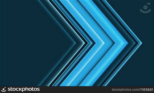 Abstract blue arrow direction speed with blank space design modern futuristic background vector illustration.