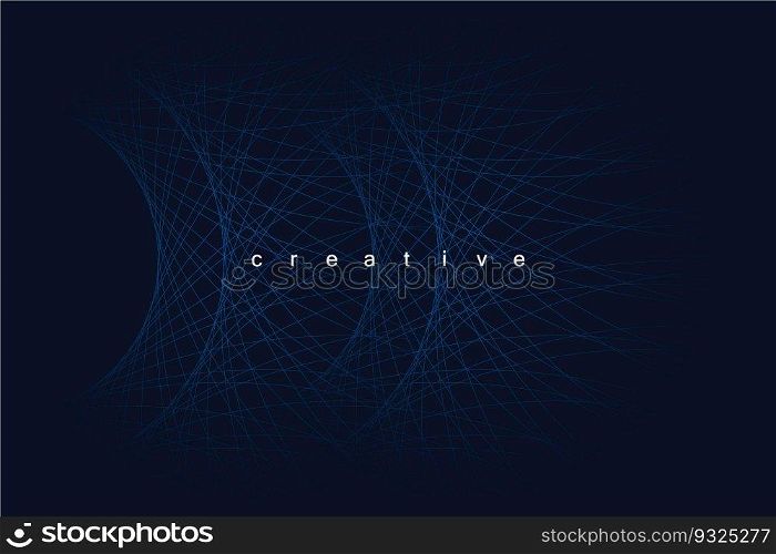 Abstract blue background. Circle line with modern concept design. Vector illustration.