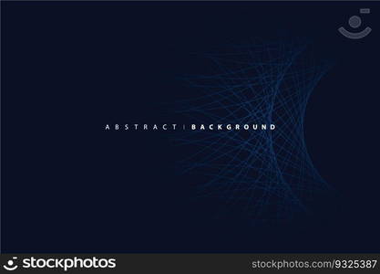 Abstract blue background. Circle line with modern concept design. Vector illustration.