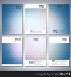 Abstract blue background, triangle design vector. Brochure, flyer or report for business, templates vector.