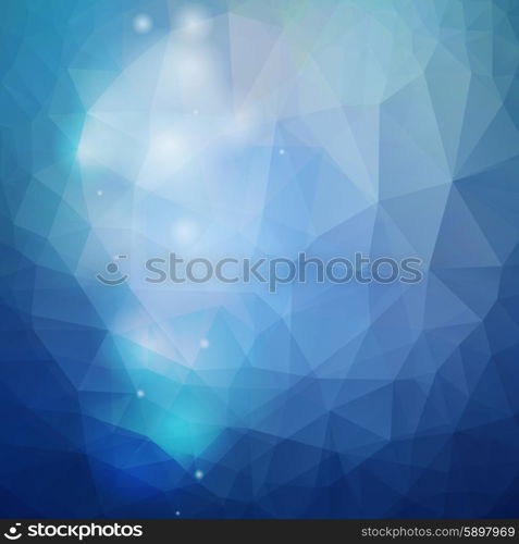 Abstract blue background, triangle design vector illustration.