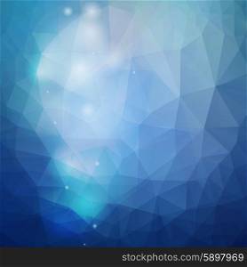 Abstract blue background, triangle design vector illustration.