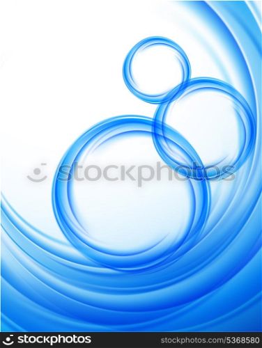 Abstract blue background with circles