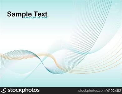 Abstract blue background with flowing lines and room to add your own text