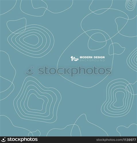 Abstract blue background with freestyle white hand drawing line decoration. Decorate for poster, artwork, template design, ad, cover, report. illustration vector eps10