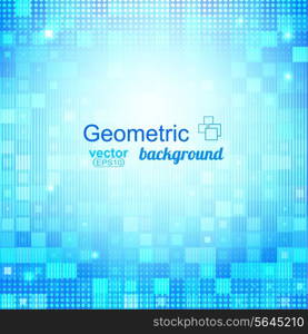 Abstract blue background with geometric elements. Vector illustration.