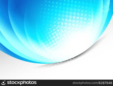 Abstract blue background with light effect and circles texture