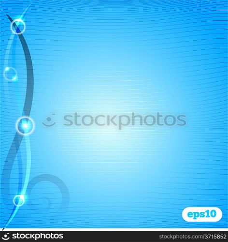 Abstract blue background with lines with luminosity and graphic elements