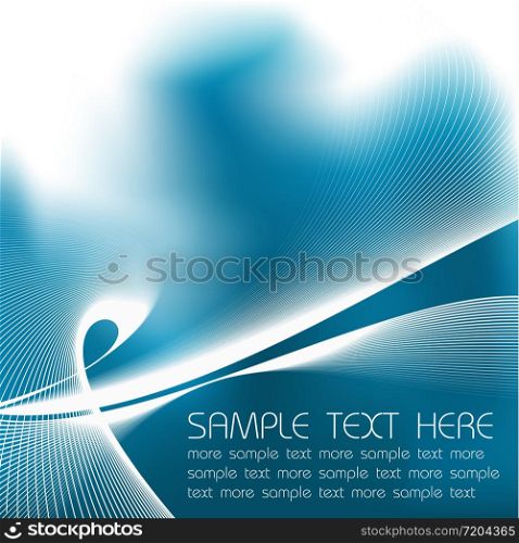 Abstract blue background with sample text
