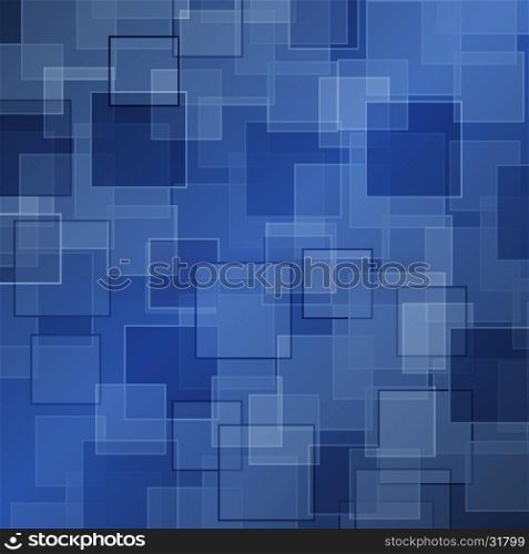 Abstract blue background with square, stock vector