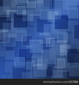 Abstract blue background with square, stock vector