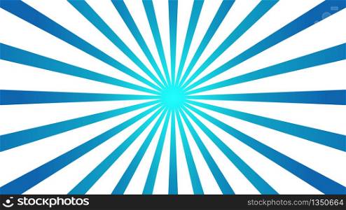 Abstract blue Background with Starburst effect. and Sunburst beams element. starburst shape on white. Radial circular geometric shape.