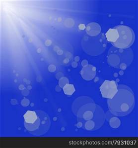 Abstract Blue Background with Sun Rays. Sun Burst.. Sky Background
