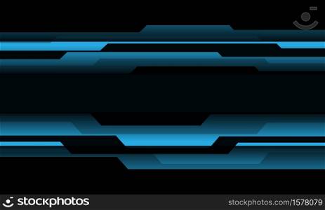 Abstract Blue black cyber geometric banner design modern technology futuristic background vector illustration.