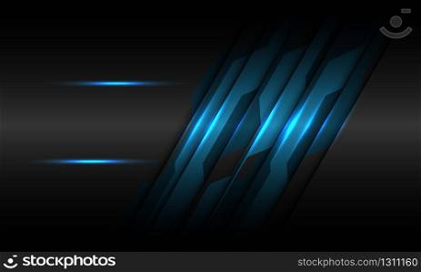 Abstract blue black metallic circuit line with blank space design modern futuristic technology background vector illustration.