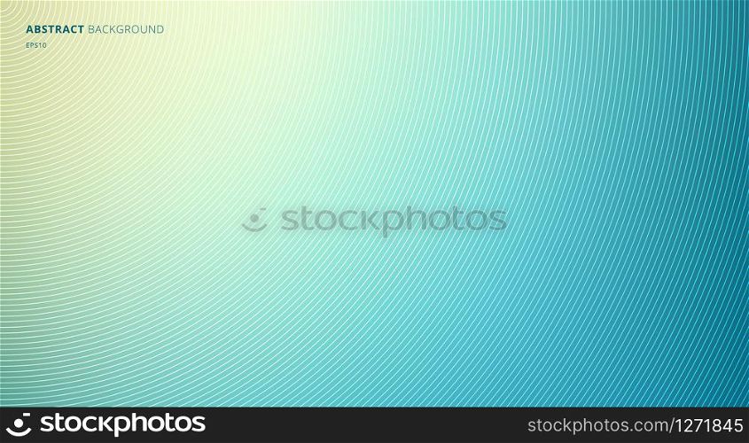 Abstract Blue Blurred Background with Circles Radial Texture. Vector Illustration