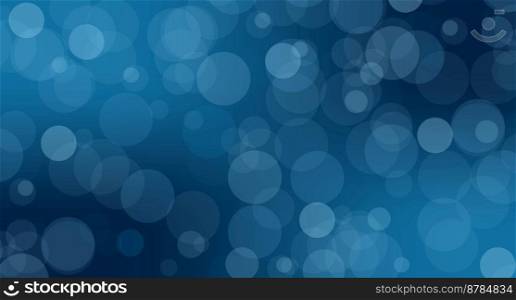 Abstract blue bokeh background. Blue abstract and blurred background. Vector illustration