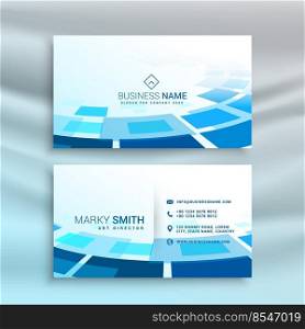 abstract blue business card design in creative style