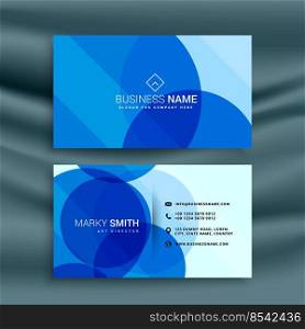 abstract blue business card design template