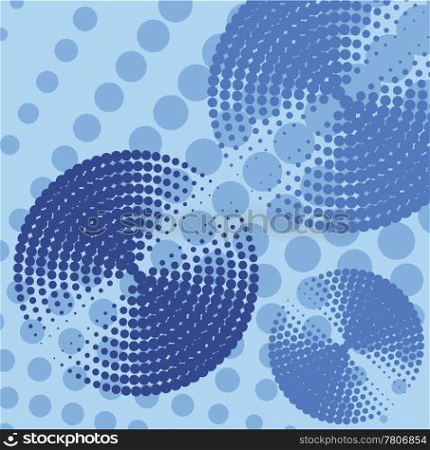 Abstract blue circles background. Vector illustration.