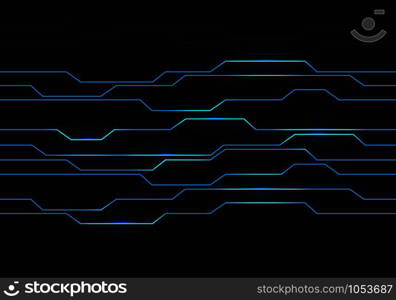 Abstract blue circuit light on dark grey design modern luxury futuristic background vector illustration.