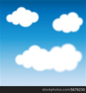 Abstract Blue Cloud Background Vector Illustration. EPS10