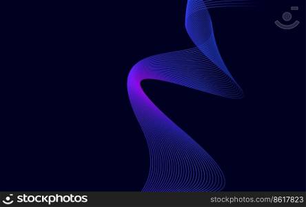 Abstract Blue Color technology Line wave background Vector Illustration