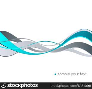 Abstract blue color wave design element. . Abstract blue and gray color wave design element. Blue and gray wave
