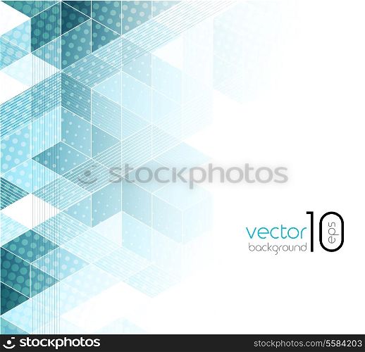 Abstract blue cubes vector background. EPS 10
