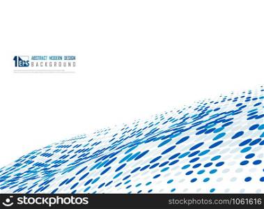Abstract blue dots halftone minimal design of decoration background. You can use for ad, poster, artwork, template design. illustration vector eps10