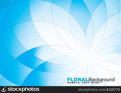 Abstract blue floral flower background pattern with copy space