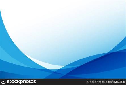 Abstract blue fluid modern curve banner vector background illustration