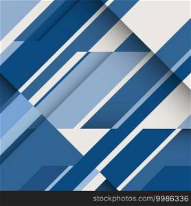 Abstract blue geometric background. Diagonal composition lines. Vector blue background