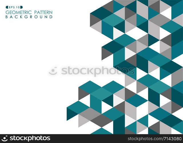 Abstract blue geometric background with polygonal triangles, vector eps10