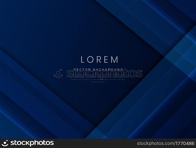 Abstract blue geometric diagonal overlay layer background. You can use for ad, poster, template, business presentation. Vector illustration
