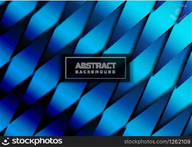 Abstract blue geometric pattern with shadow background texture. Vector illustration