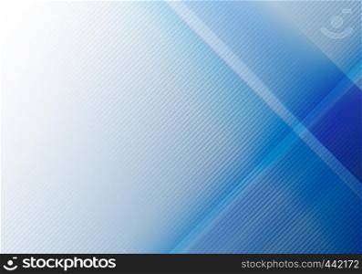 Abstract blue geometric shine and layer elements with diagonal lines texture. Vector illustration