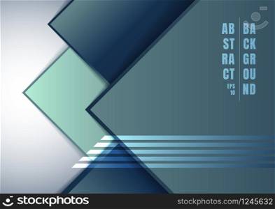 Abstract blue geometric square overlapping on white background. Vector illustration