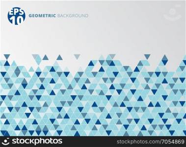 Abstract blue geometric triangle structure background. Vector illustration